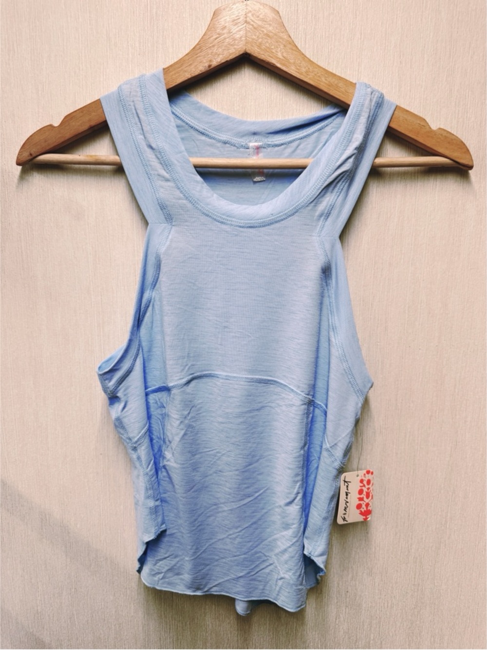 Free People Movement Silver Lining Tempo Tank in Oxford Blue, Size Small - Picture 3 of 9